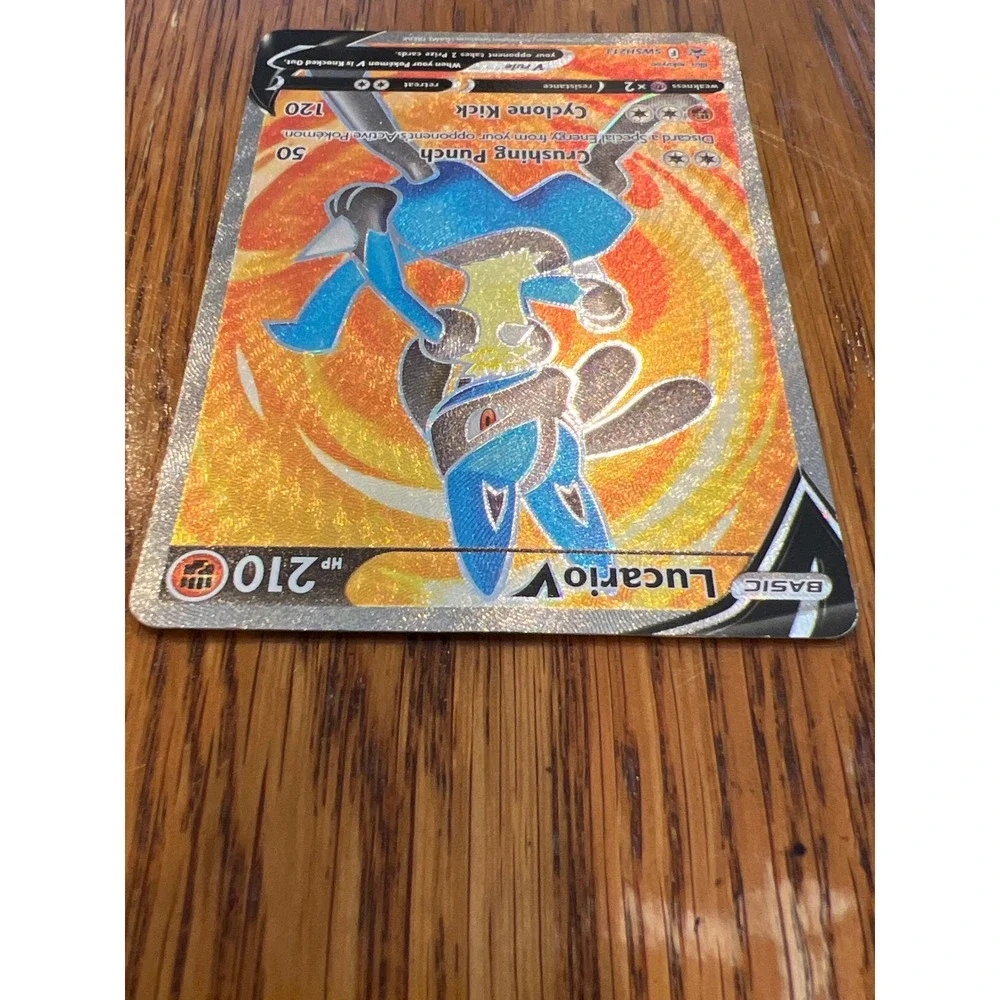 Pokemon Lucario V SWSH213 Full Art Holo Black Star Promo Sword & Shield Card
